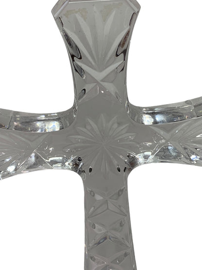 Marquis by Waterford 8" Standing Crystal Cross Clear Glass Chip