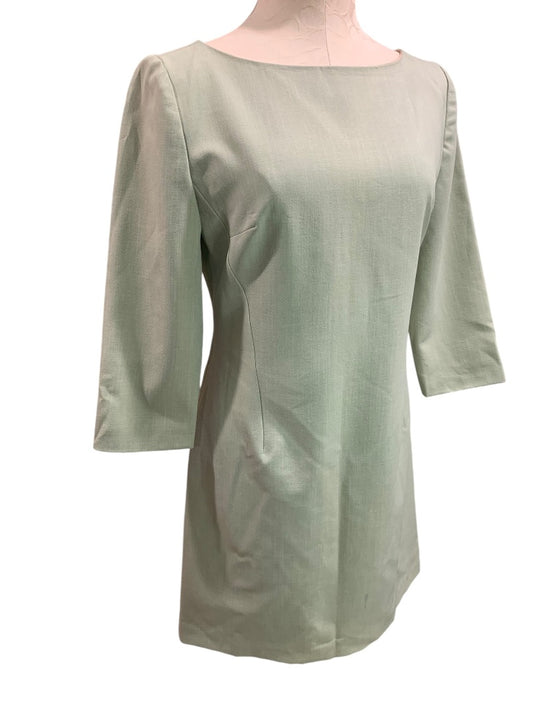 Size 6 Trio Brand Sage Green A-Line Dress Lined 3/4 Sleeve