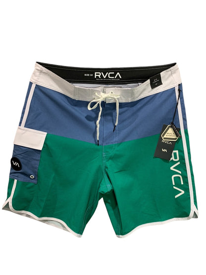 Size 32 RVCA Stretch Mens New 18 Inch Board Short Color Block