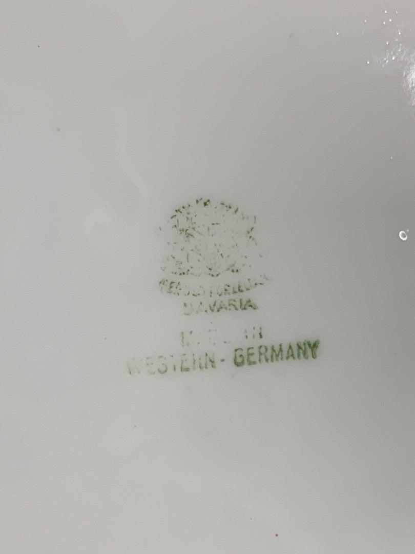 Vintage Gerold Porzellan Bavaria White Dish Bowl 6620 Western Germany