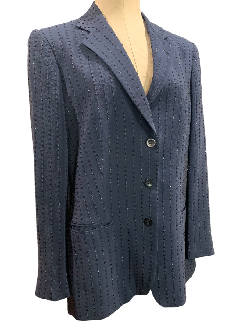 Size 48 (US 16) Sergio Pellari Womens Silk Blend Blazer Jacket