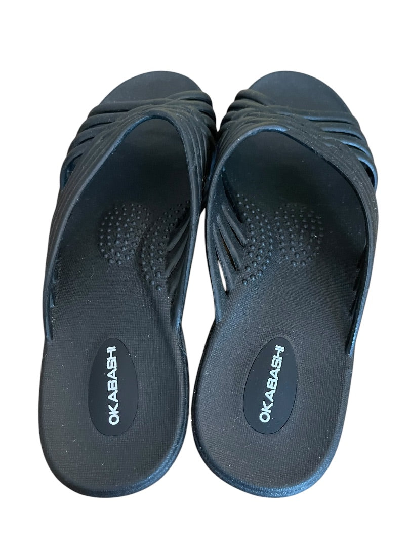 M/L 8-9 Okabashi Womens Venice Sandal Size Slides Black
