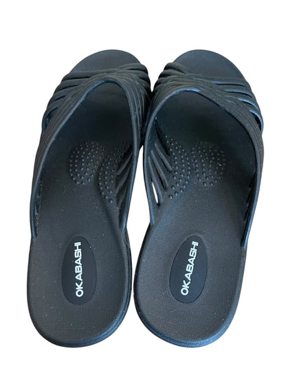 M/L 8-9 Okabashi Womens Venice Sandal Size Slides Black