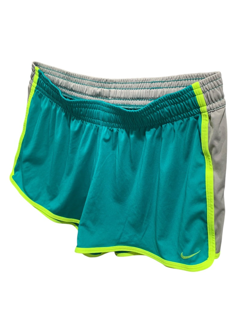 Large Nike Dri-Fit Womens Teal Gym Shorts 613595