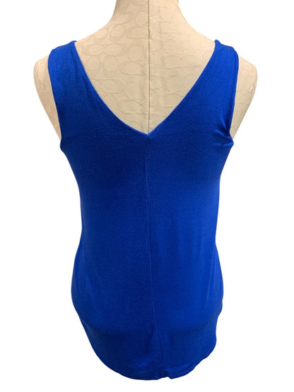 XS Bordeaux Womens V-Neck Tank Sleeveless Royal Blue Soft