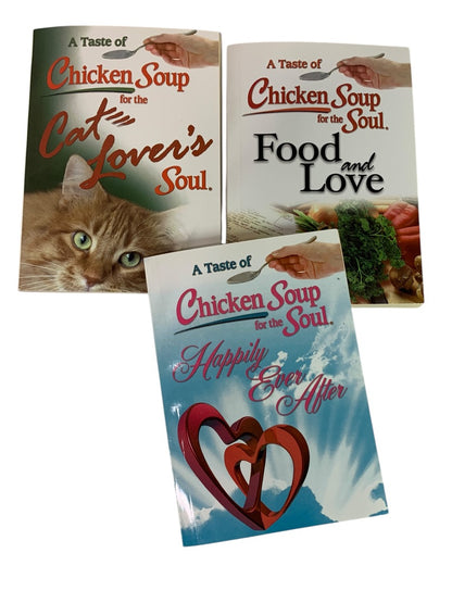 Set of 3 Chicken Sour for the Soul Paperback Books Cat Happily Love