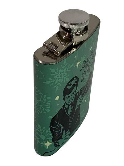 Wembley Stainless Steel Drinking Flask Retro Design 4oz