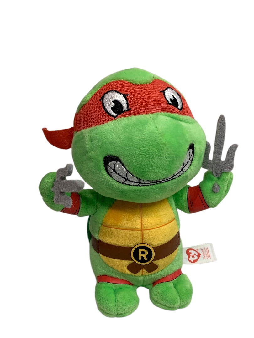 Ty Raphael Stuffed Plush TMNT Teenage Mutant Ninja Turtles 6 Inch