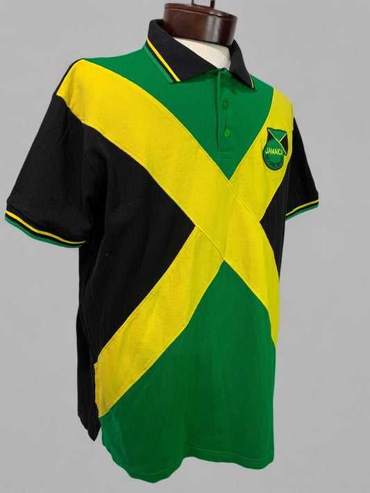 XL Show Off Clothes Mens Jamaican Short Sleeve Polo Shirt