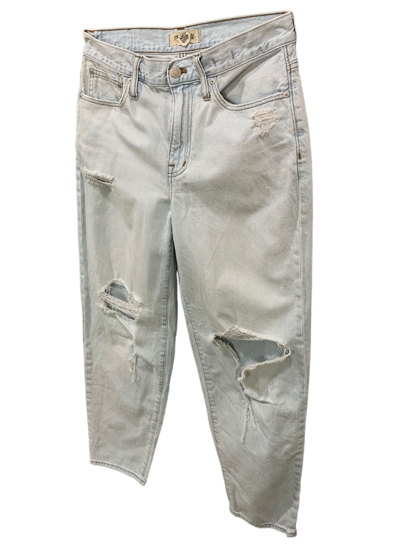 Size 26 Madewell Jeans The Slouchy Boyfriend Womens Light Wash Distressed