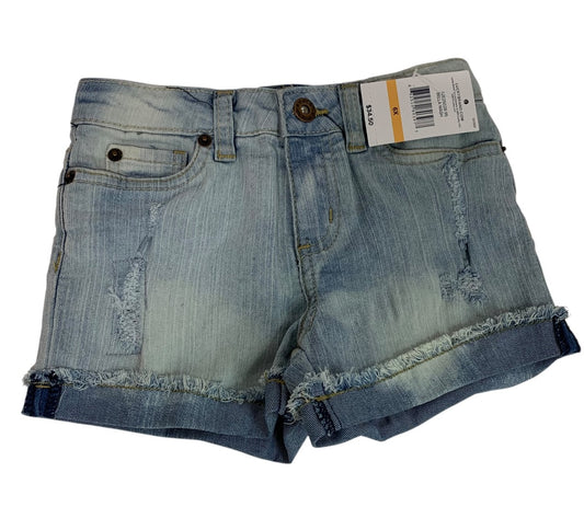 6X Lucky Brand Girls Riley Short Jean New Distressed Adjustable Waist