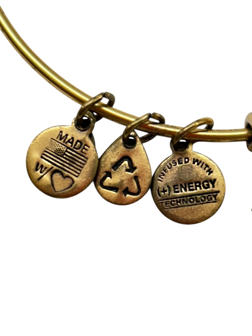 Alex + Ani Bangle Charm Bracelet Goldtone Sagittarius Sign