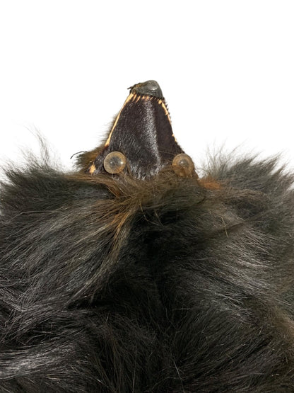 1950s Head to Tail Mink Stole Face Dark Brown Pocket Closure 48 Inch