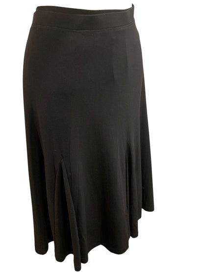 1X Sag Harbor Black Pull On A-Line Skirt with Undershorts