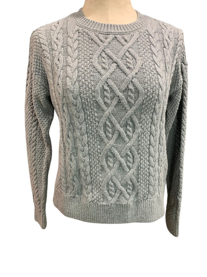XS Abercrombie & Fitch Womens Cable Knit Gray Pullover Sweater Heavy