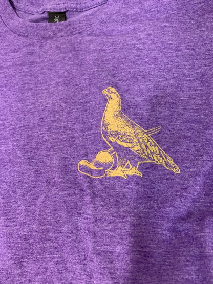 Medium Anvil The Famous Grouse Purple Heathered Tshirt Unisex