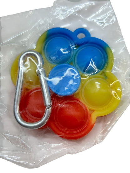 Lot of 5 New Fidget Spinners with Carabiner Clip Pop Star Flyer Multicolor