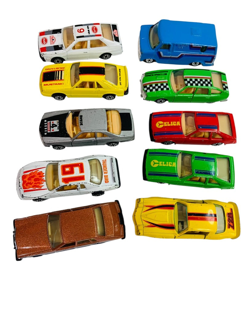 Lot of 10 Assorted Diecast Cars Van Racing Vehicles Toys 1:64 Scale