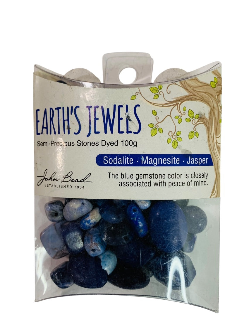 Earths Jewels 3 Packs Beads Sodalite Turquoise Green Magnesite Peach Aventurine Jewelry Making