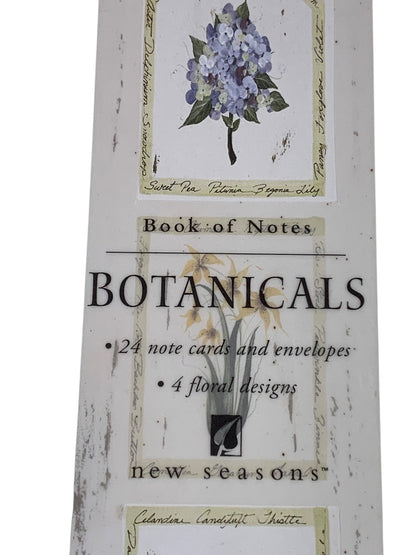 Book of Notes Botanicals New 24 Note Cards and Envelopes 4 Designs