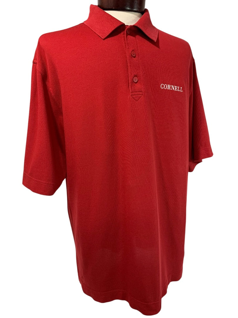 XL Cutter & Buck Mens Cornell Red Polo Golf Shirt Short Sleeve