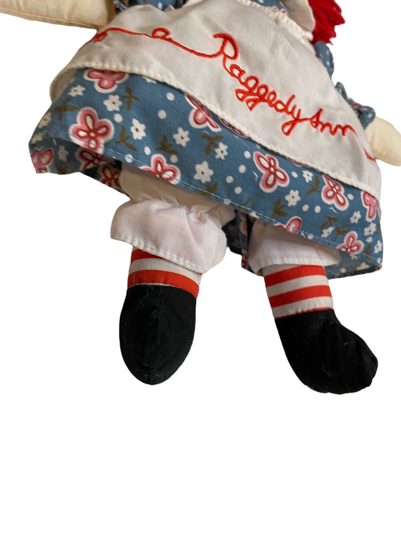 2003 Applause Hasbro Raggedy Ann Rag Doll 12" Button Eyes Embroidered Face