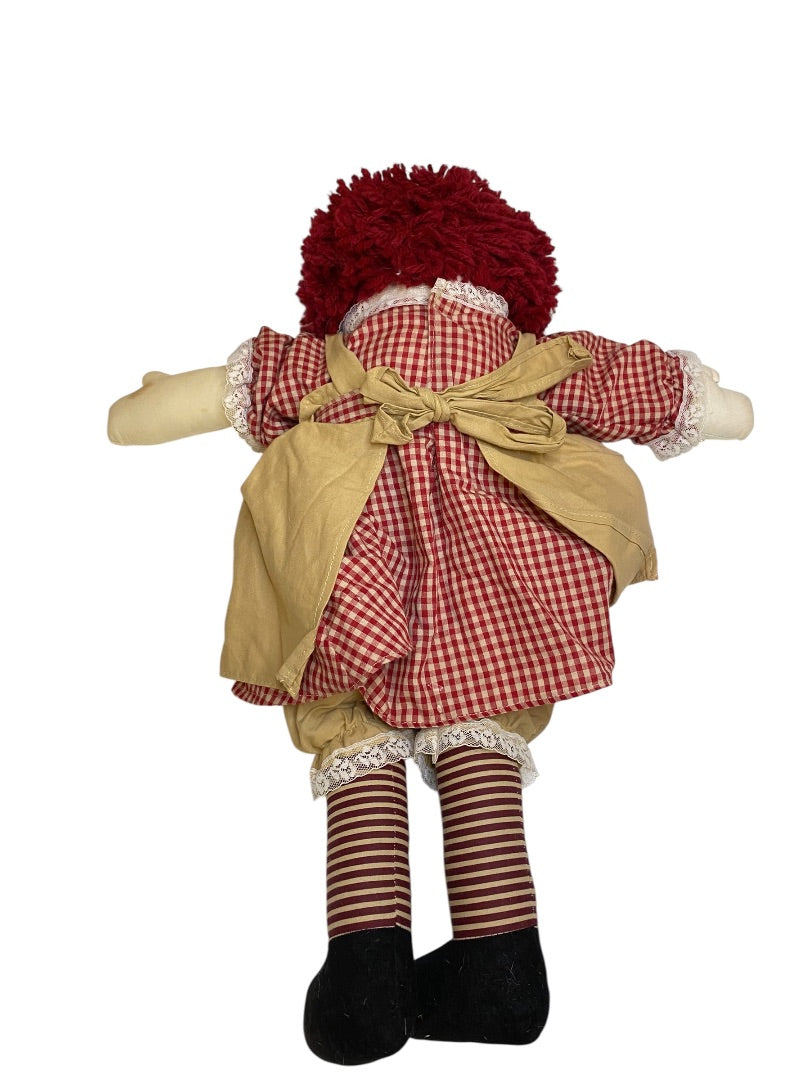 Vintage Raggedy Ann Rag Doll 21" Rustic Country Look Handmade