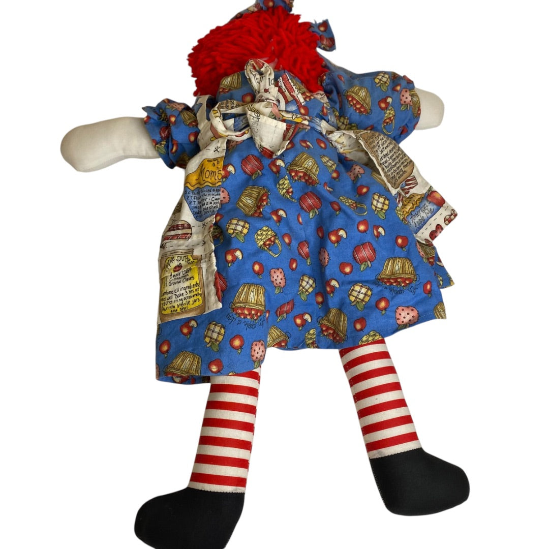 Vintage Raggedy Ann Rag Doll Handmade  19" Painted Face