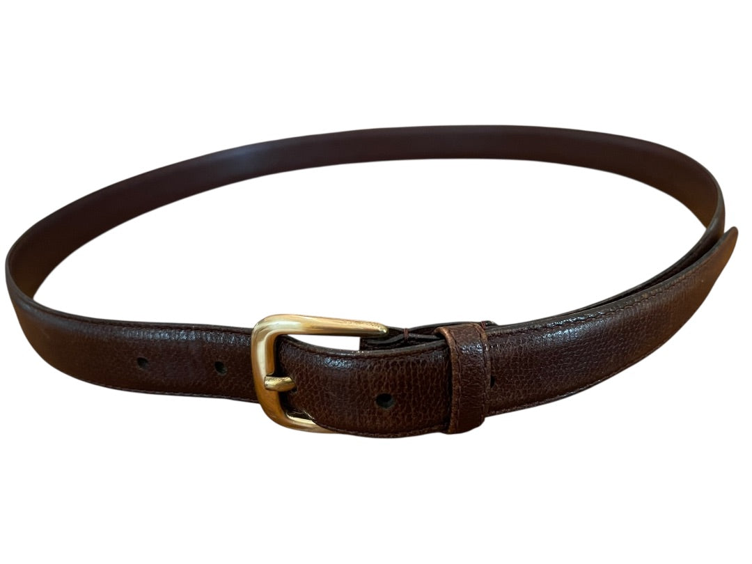 Size 36 Henry Grethel Belt Full Grain Steerhide Dark Brown Leather .75" width