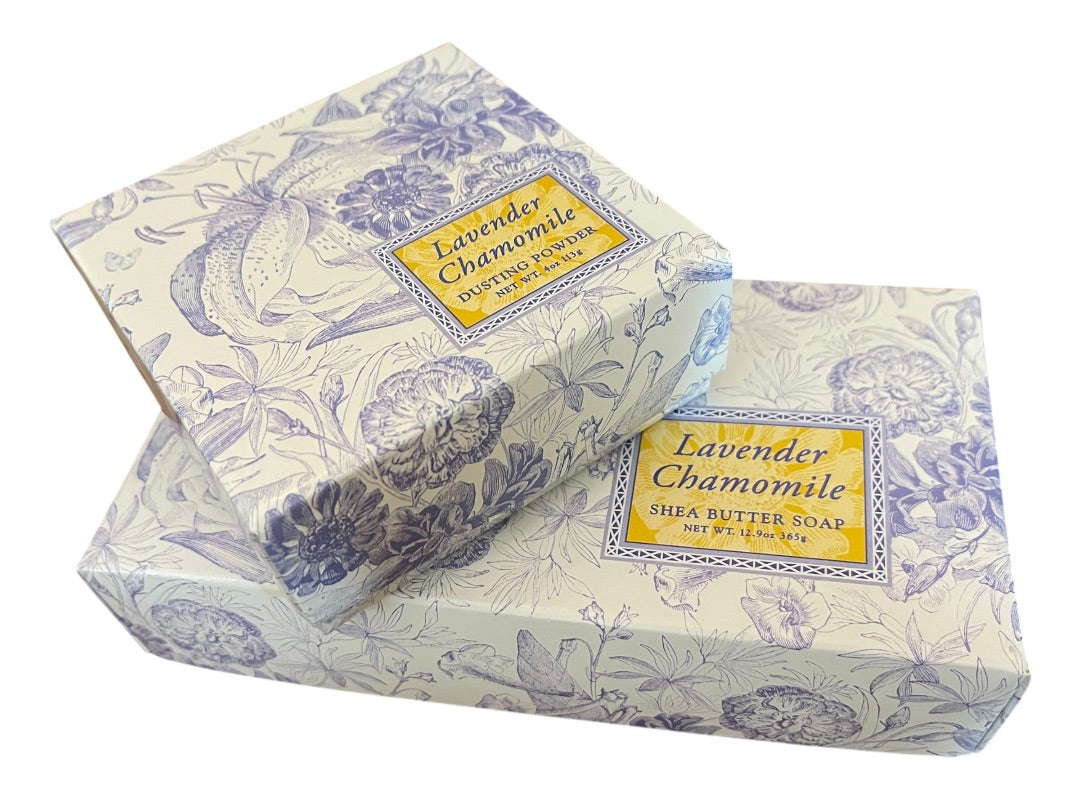 Greenwich Bay Trading Co Lavender Chamomile Dusting Powder and Soap Set