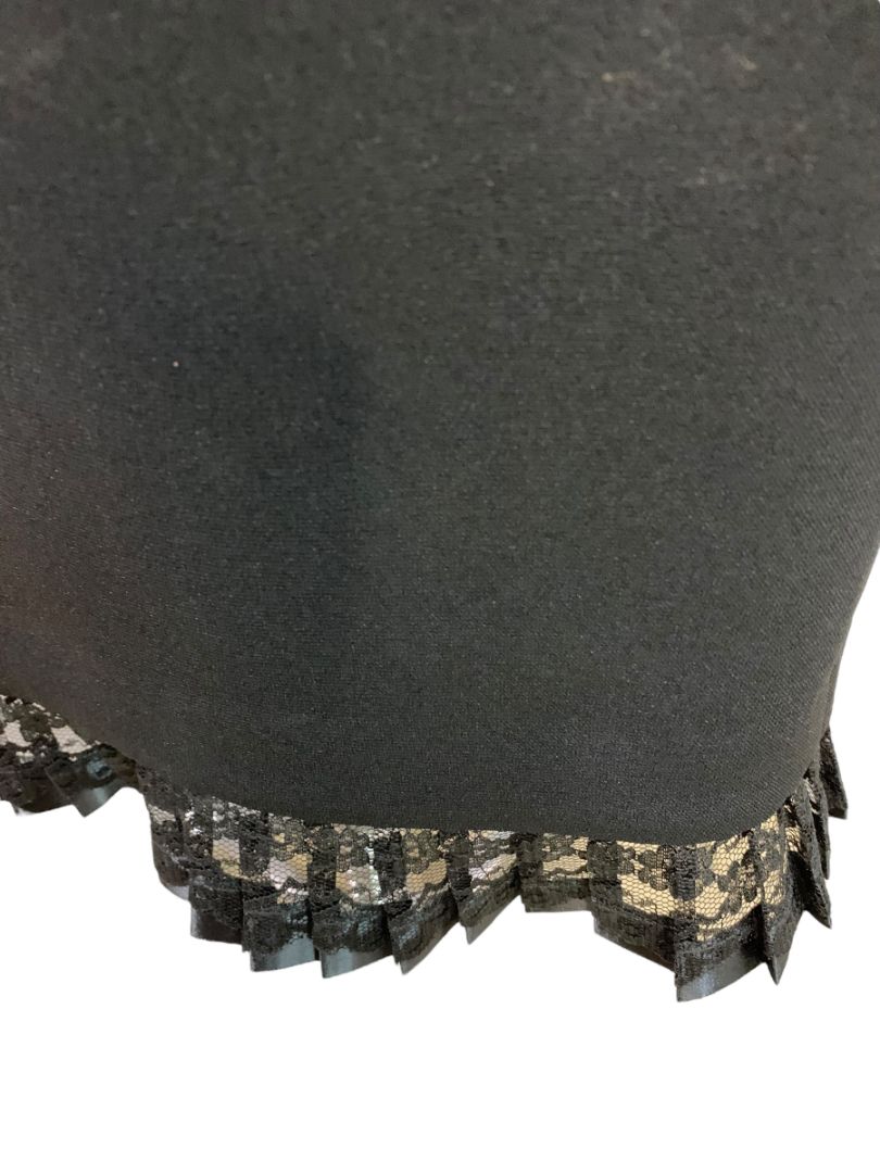 Size 6 Tahari Womens Black Skirt Suit Jacket Arthur S Levine Lace Trim