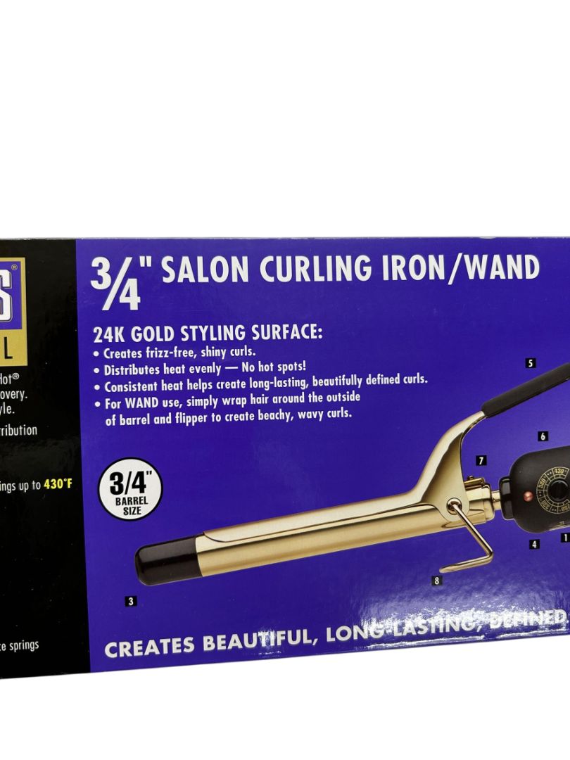 Hot Tools Professional Hair Curling Iron 3/4" 1101 Spring Gold Styling Beauty New