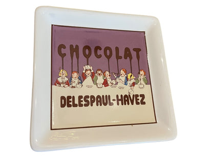 Set of 6 Chocolate Deespaul-Havez Pottery Barn Coasters Dessert Plates 4.5"