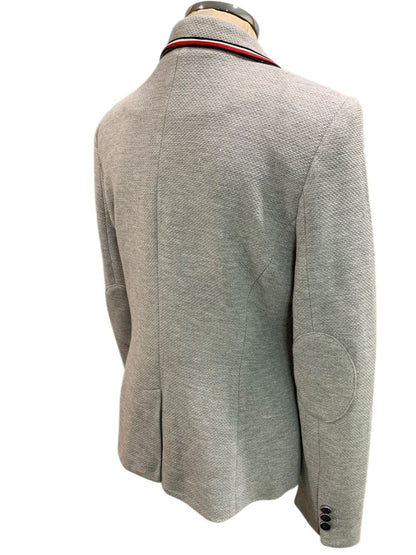 Size 10 Tommy Hilfiger Womens Gray Knit Blazer Elbow Patches
