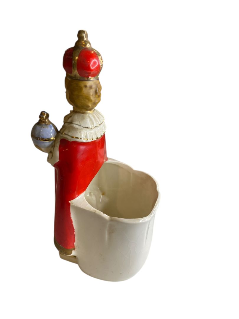 Vintage Lego Infant of Prague Ceramic Planter 7.25"