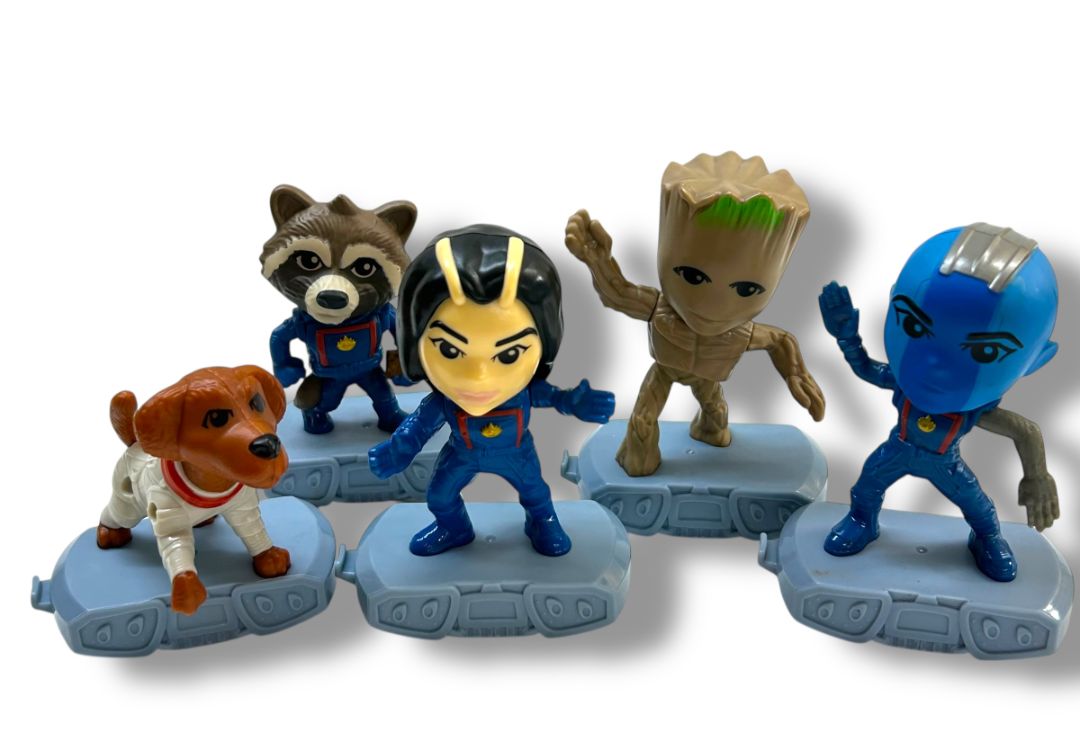 Set of 5 Guardians of the Galaxy McDonalds Happy Meal Toy 4"