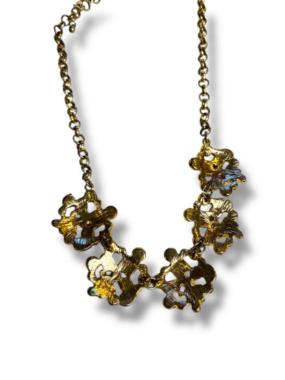 Banana Republic Goldtone Necklace Statement Lays Flat 17.5-20.5"
