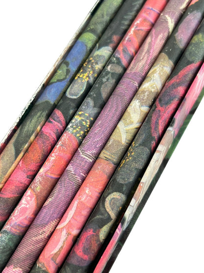 Nobel Hall Floral Wrapped Pencils in Box of 12 Girly Feminine Office Supplies