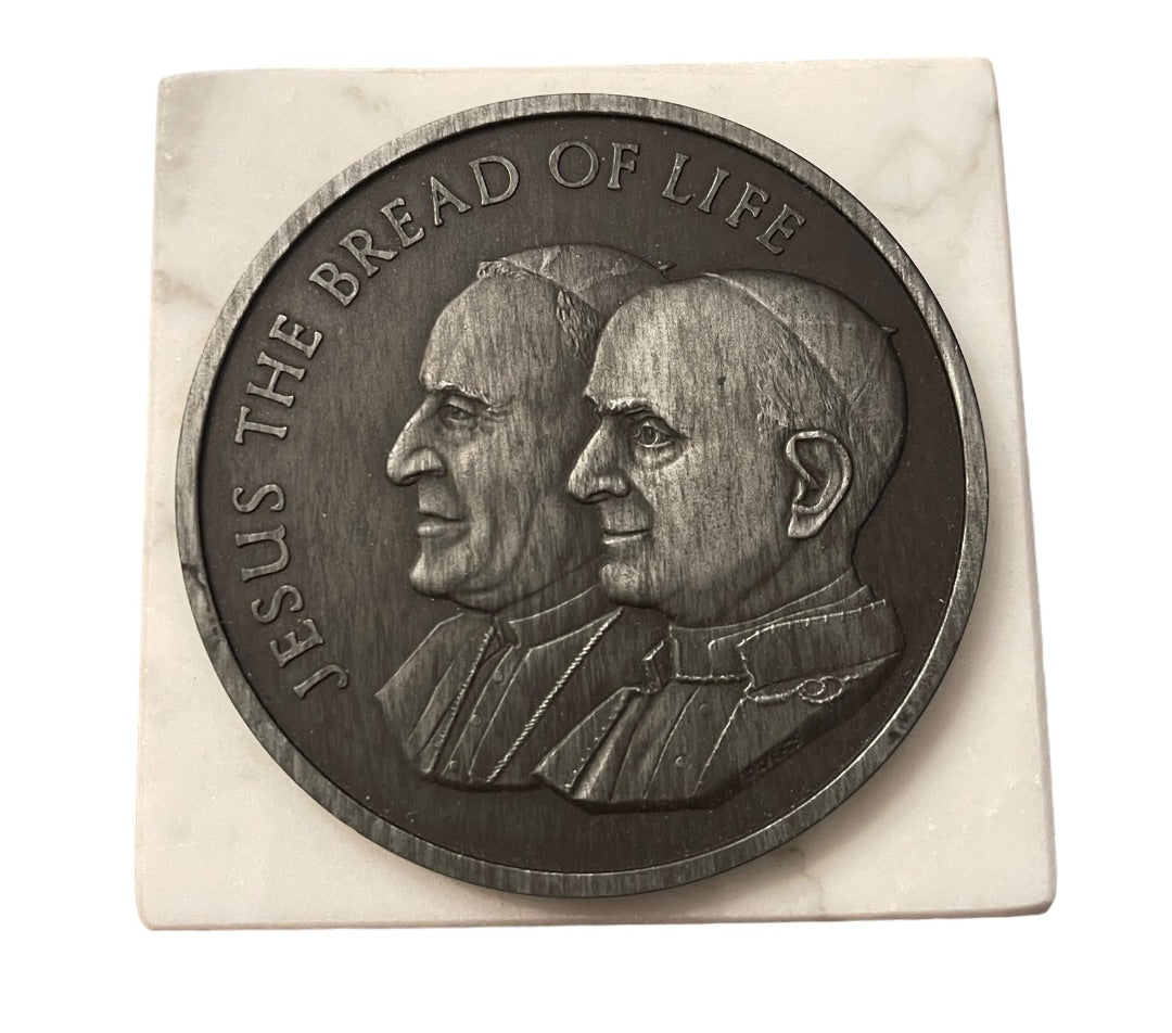 41st International Eucharistic Congress 1976 Philadelphia Medallion on Marble 3.2" x 3.5"