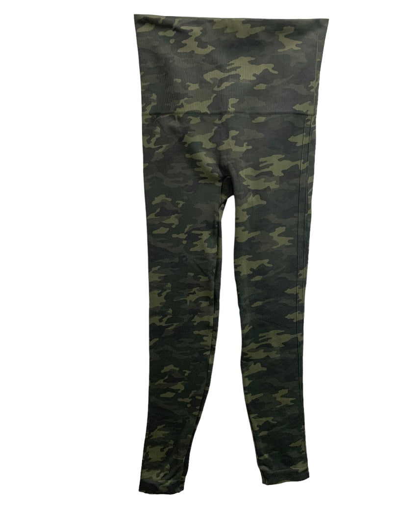 Small (2/4) Spanx Womens New Look at Me Now Leggings Green Camo Crop