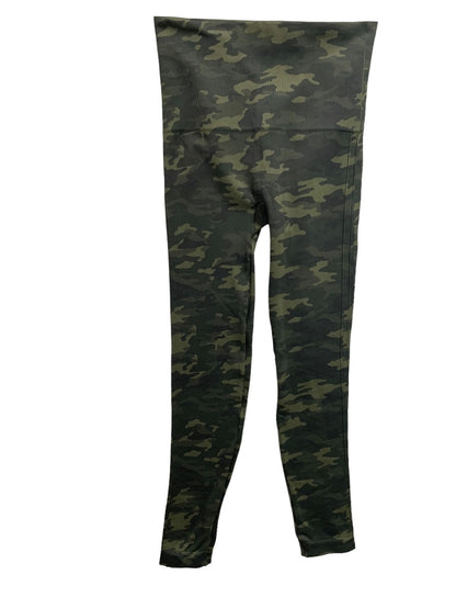 Small (2/4) Spanx Womens New Look at Me Now Leggings Green Camo Crop