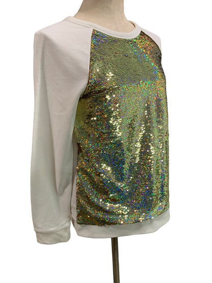 Size 14/16 Cat & Jack Girls Pullover Long Sleeve Shirt Glittery Sequins