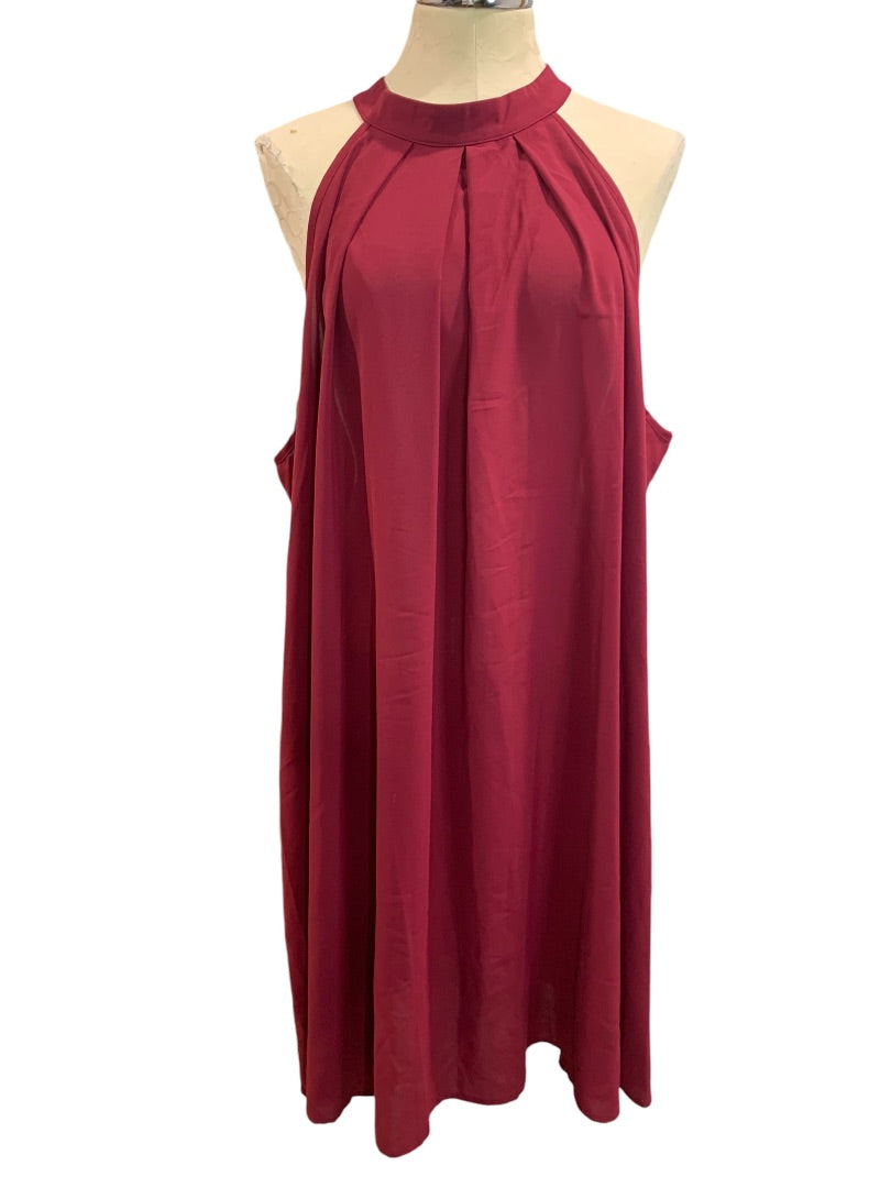 4XL Shein Curve Womens Lightweight Burgundy Shift Dress Lightweight Draped