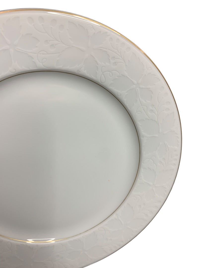 Rosenthal Germany White Velvet 7.75 Inch Salad Plate Gold Band