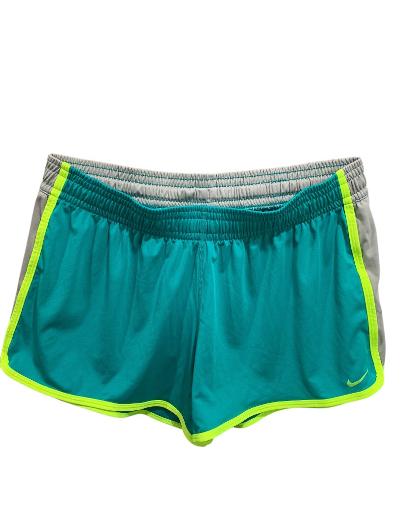 Large Nike Dri-Fit Womens Teal Gym Shorts 613595