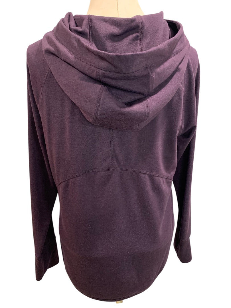 Medium Yogalicious Womens Purple Soft Pullover Hoodie Shirt