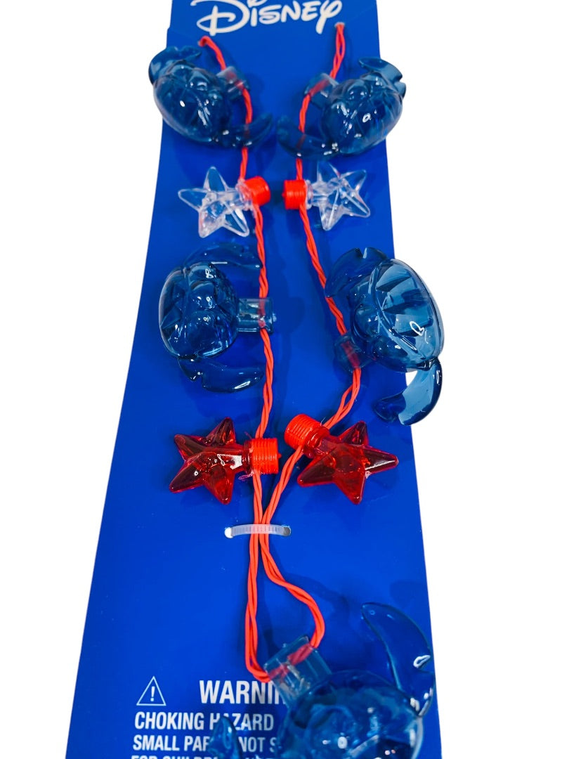 Disney Patriotic Stitch Light Up Necklace Ages 12+ Overhead Long