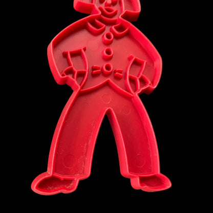 Tupperware 1970s Red Plastic Cookie Cutter USA Dutch Boy Clown Figure