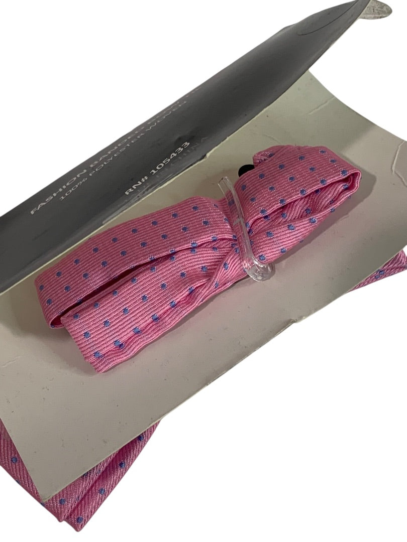 Fashion Banded Bow Tie Pre-Tied Pink Blue Dot Pastel New Adjustable