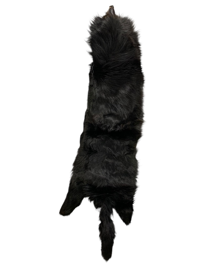 1950s Head to Tail Mink Stole Face Dark Brown Pocket Closure 48 Inch